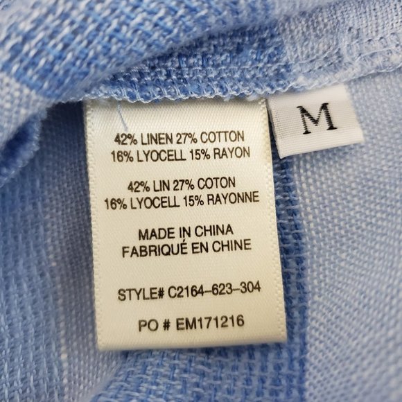 CLOTH & STONE Frayed Hem Swing Tank blue Sz M NEW - Picture 6 of 6